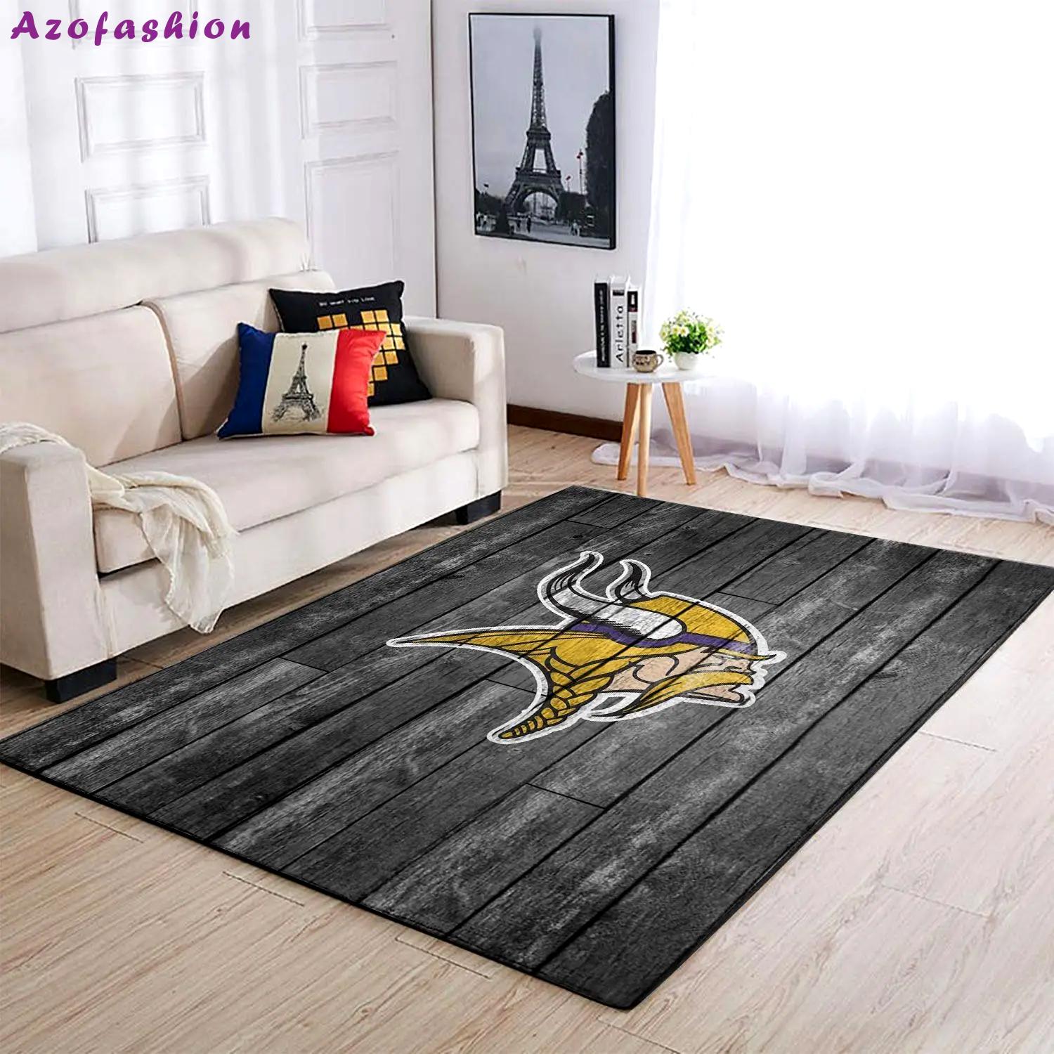 Minnesota vikings nfl living room carpet wooden home rug regtangle carpet Rectangle Rug