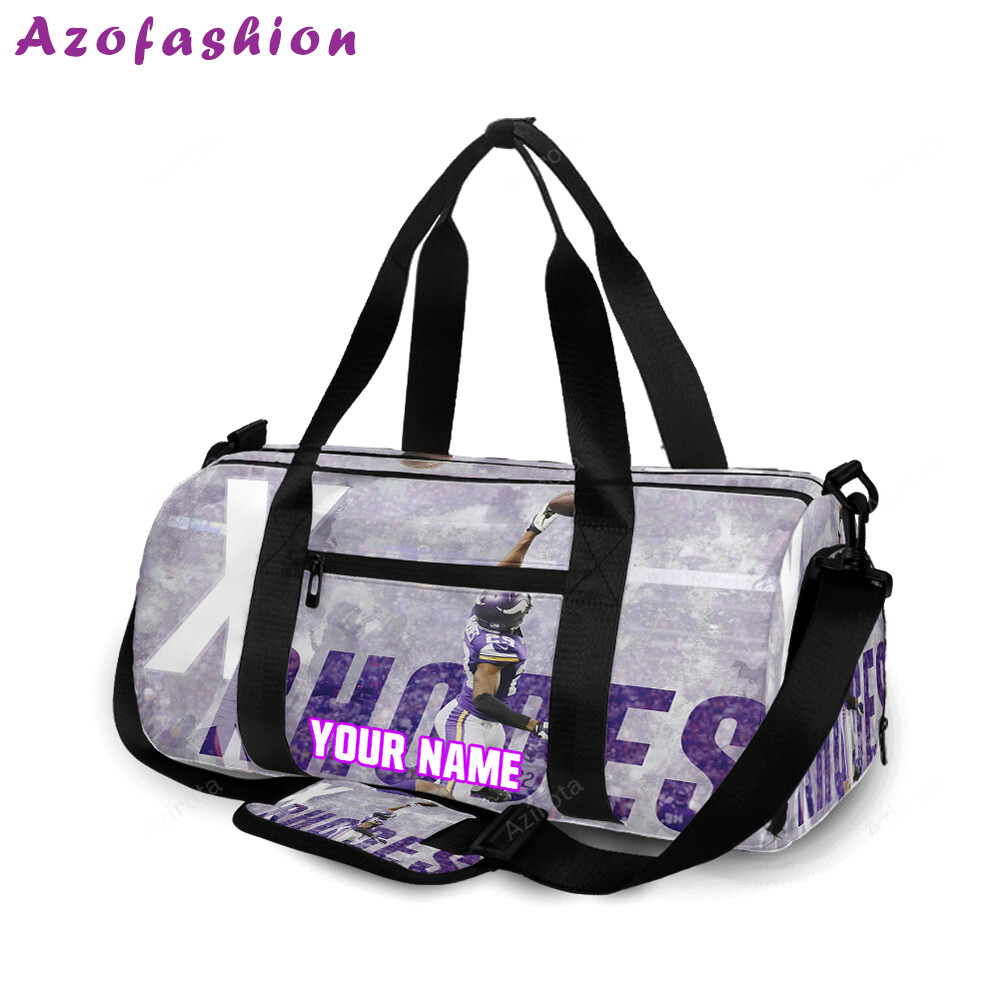 Minnesota vikings rhodes 29 personalized name travel bag gym bag 1369 Travel Bag