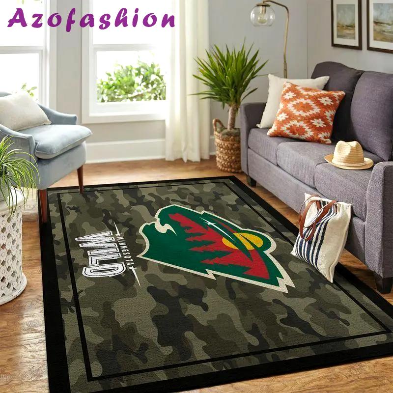 Minnesota wild area rugs nhl hockey living room carpet 20030475 Rectangle Rug