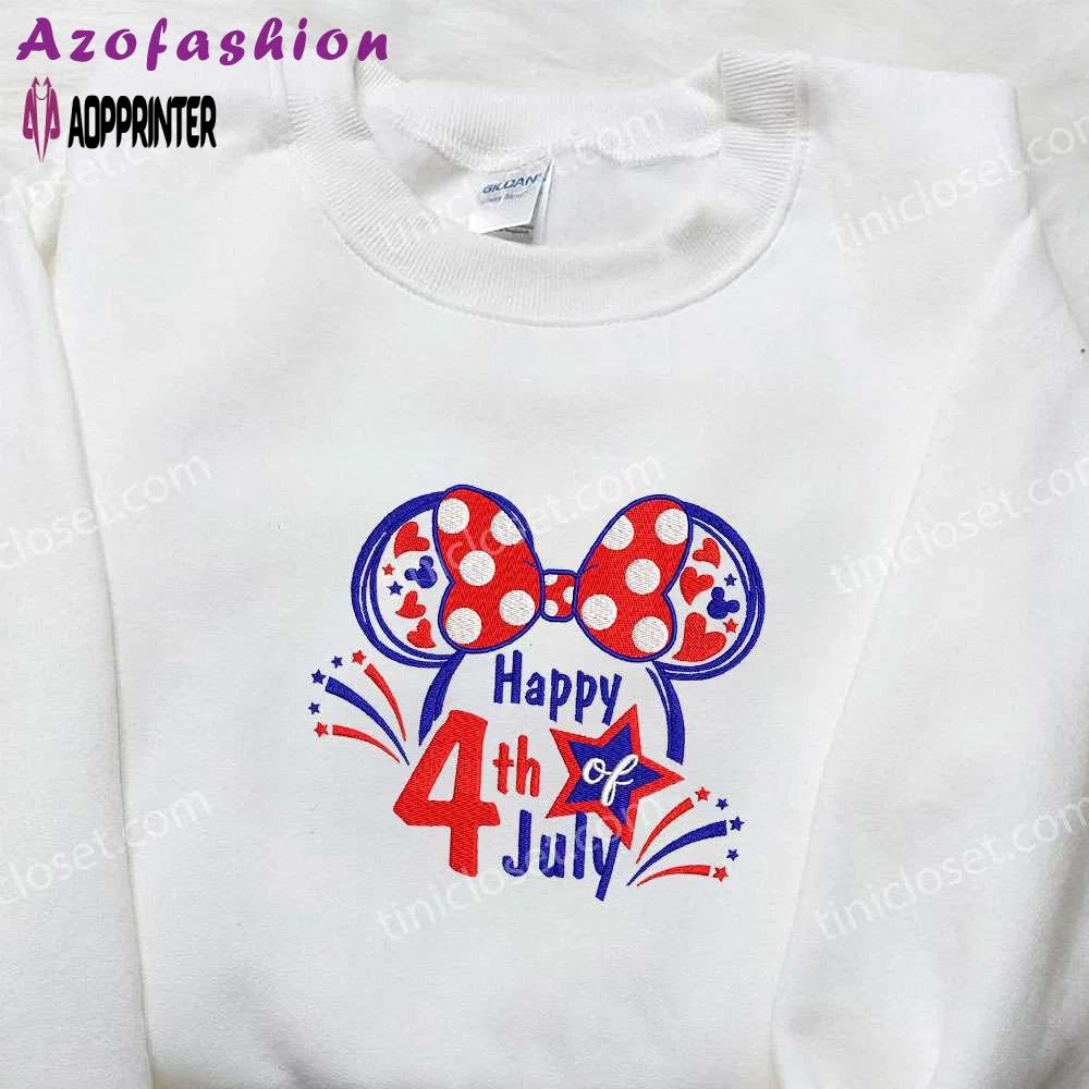 Minnie mouse 4th of july embroidered shirt – disney s best patriotic shirts Embroidered Shirt