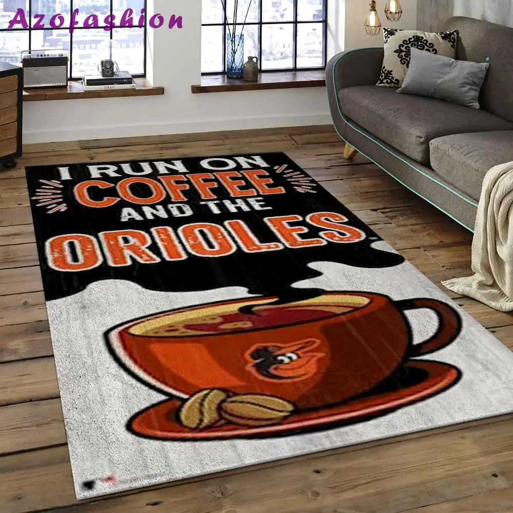 Mlb baltimore orioles baseball team logo rectangle area bo55 Rectangle Rug