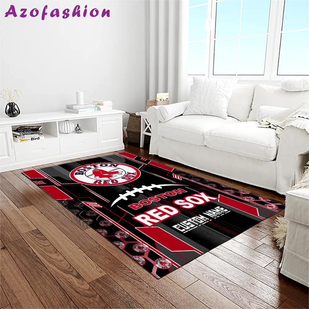 Mlb boston red sox baseball team logo rectangle area rug brs01 Rectangle Rug