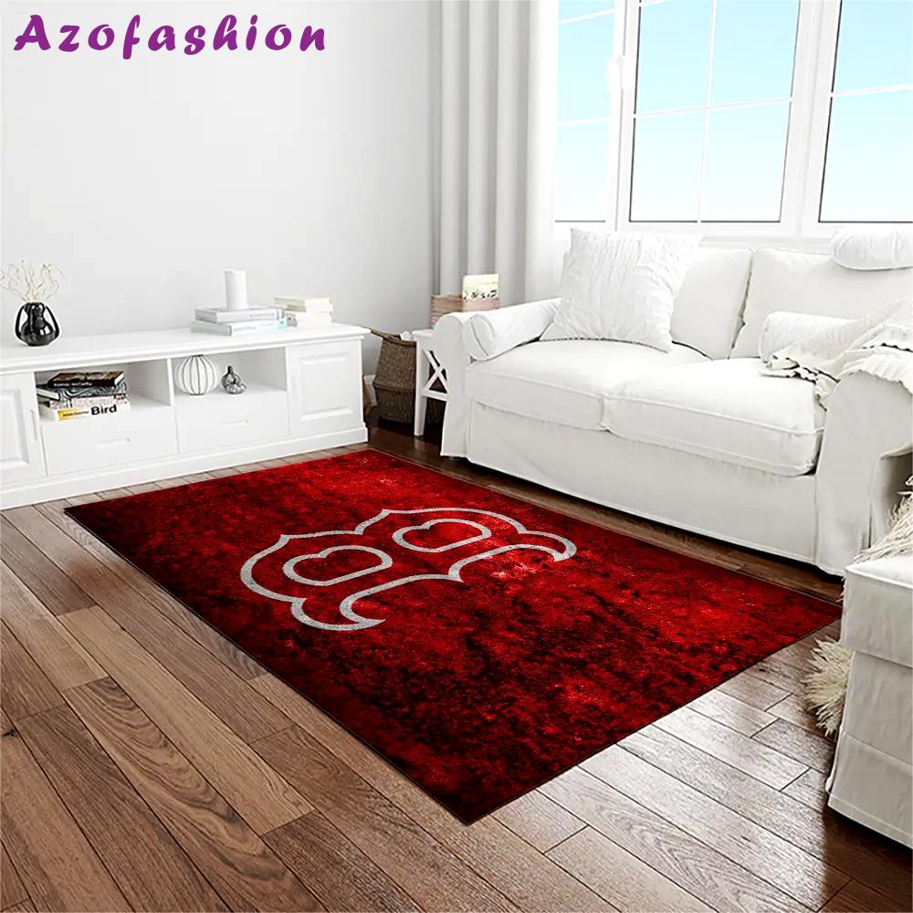Mlb boston red sox baseball team logo rectangle area rug brs12 Rectangle Rug