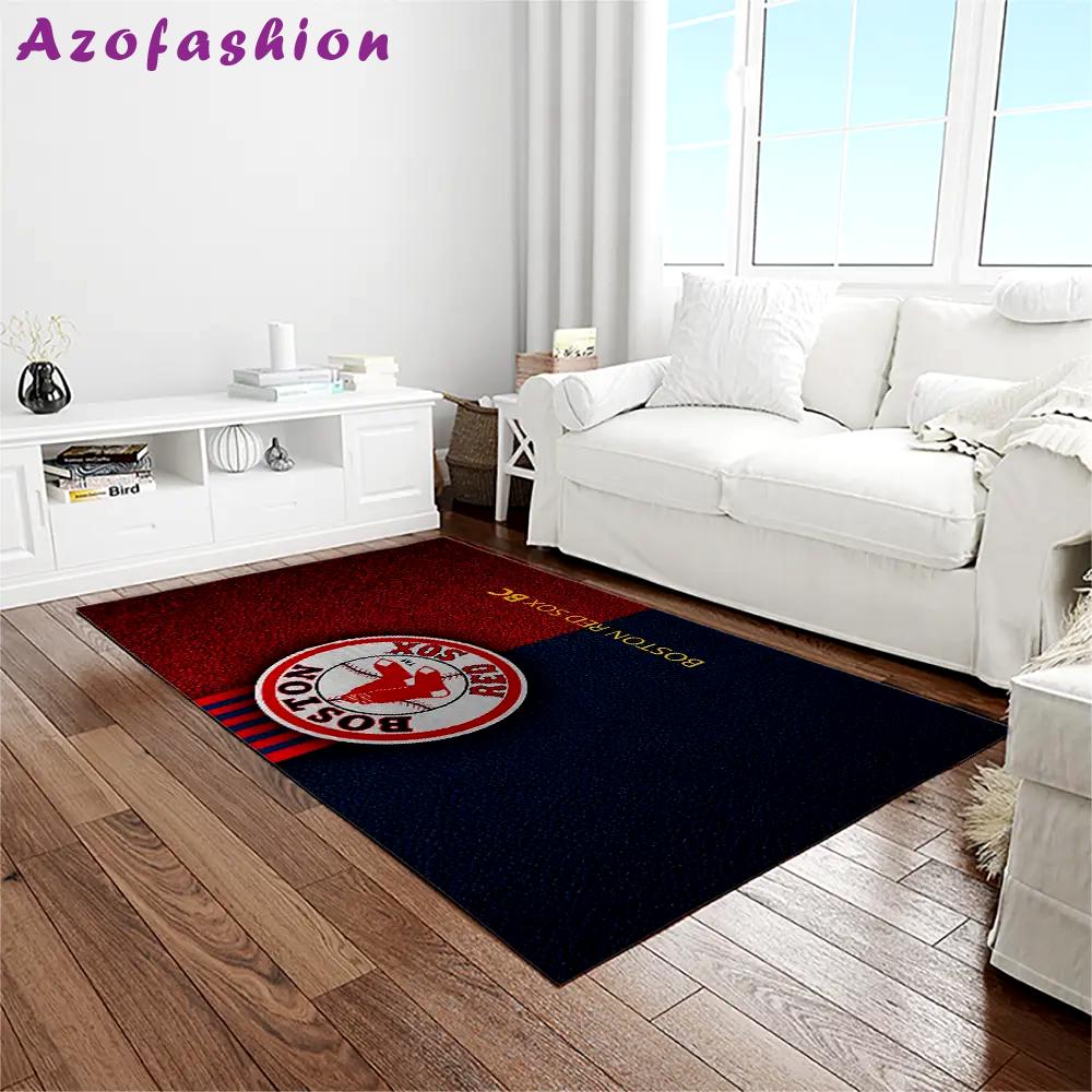 Mlb boston red sox baseball team logo rectangle area rug brs15 Rectangle Rug