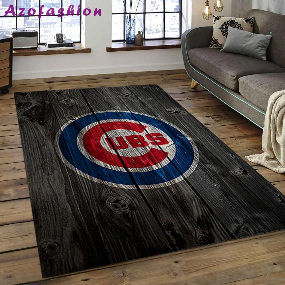 Mlb chicago cubs baseball team logo rectangle area cc04 Rectangle Rug