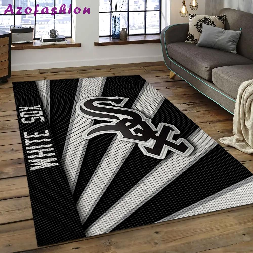 Mlb chicago white sox baseball team logo rectangle area cws16 Rectangle Rug