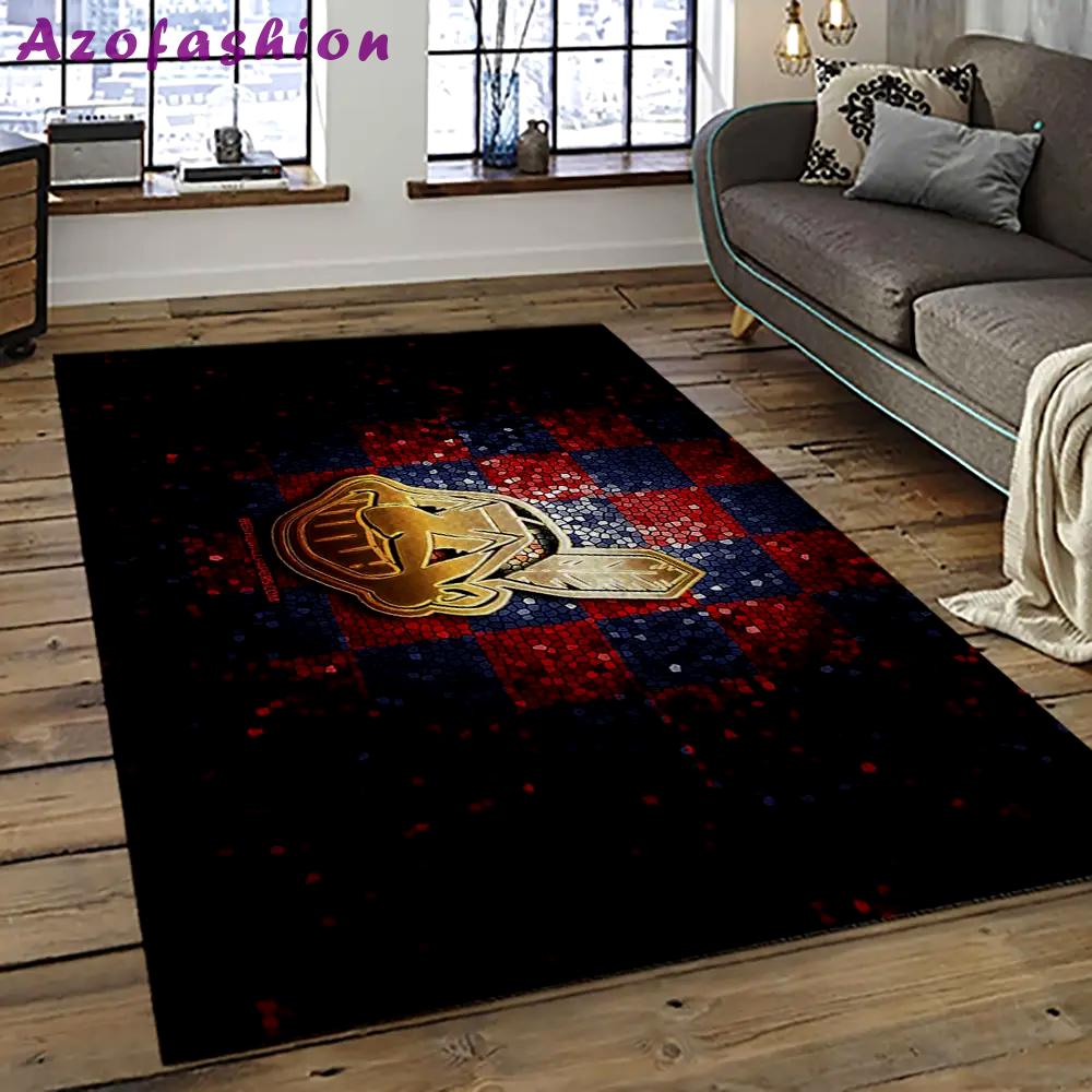 Mlb cleveland indians baseball team logo sport carpet rectangle area rug for living room ci28 Rectangle Rug