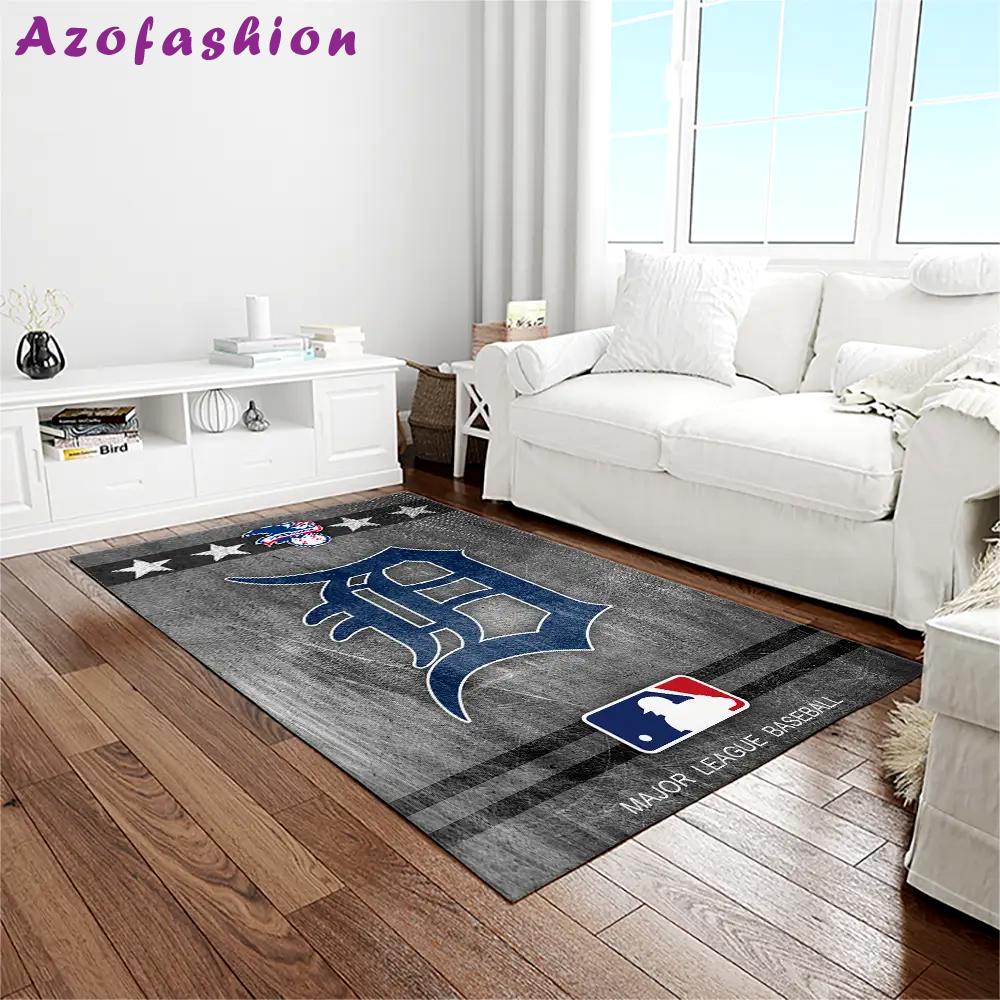 Mlb detroit tigers baseball team logo rectangle area rug dt03 Rectangle Rug