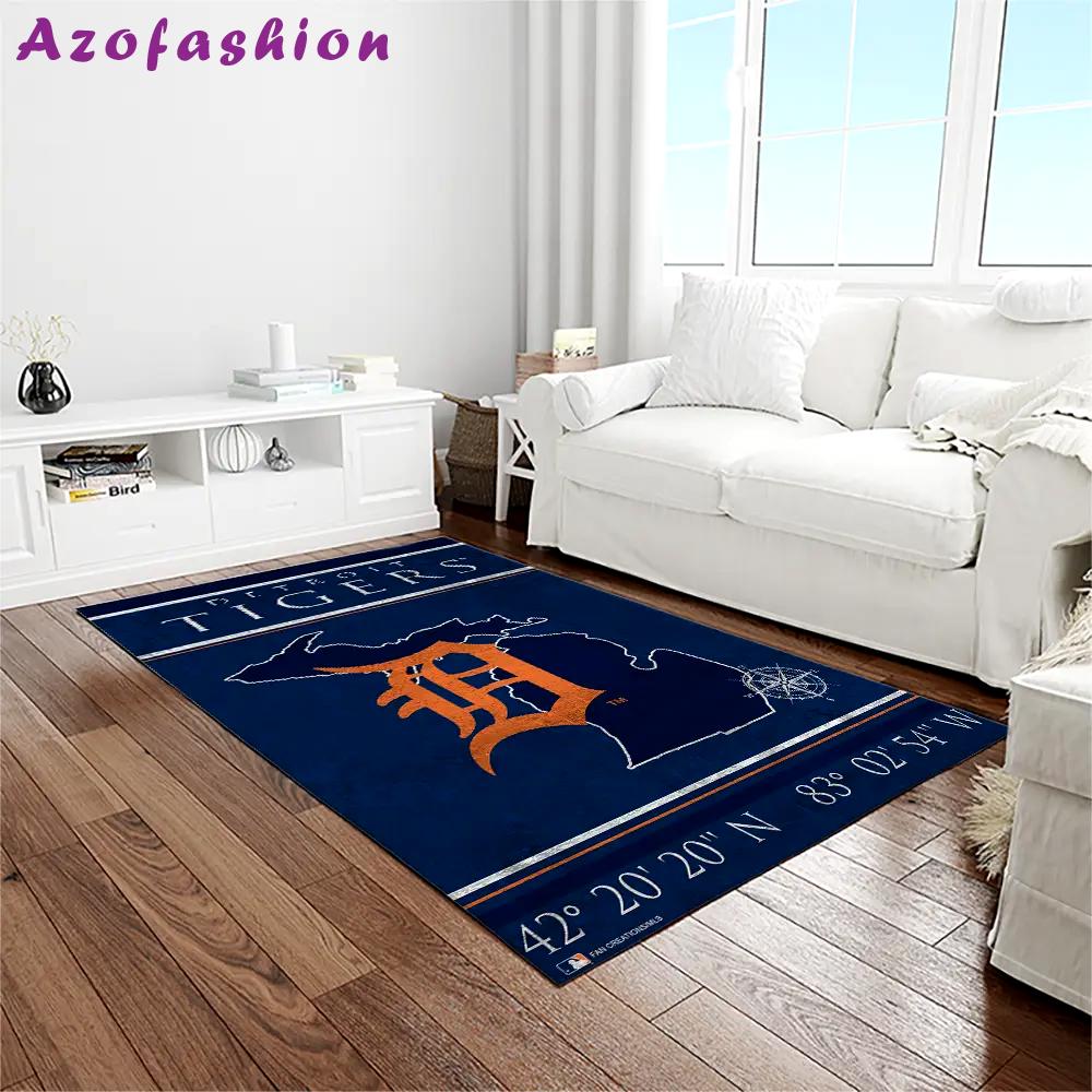Mlb detroit tigers baseball team logo rectangle area rug dt23 Rectangle Rug