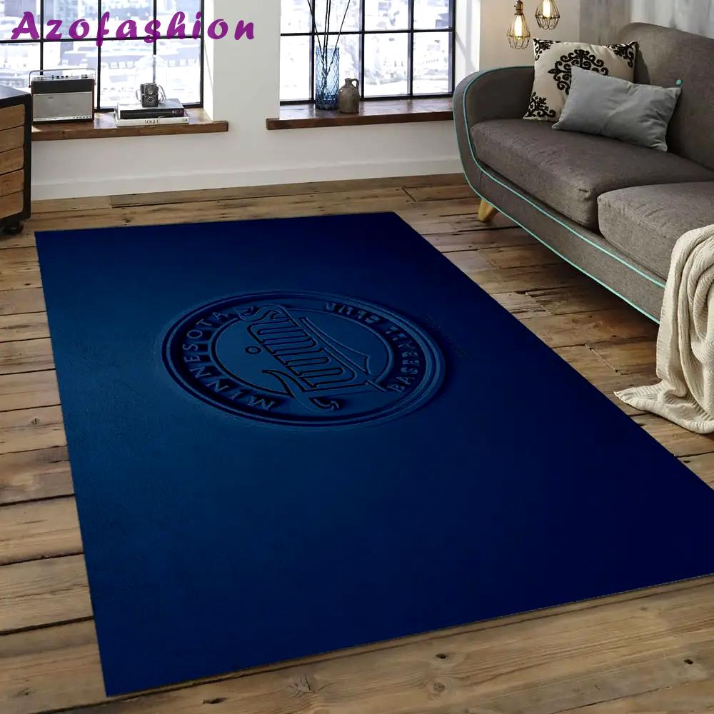 Mlb minnesota twins baseball team logo rectangle area mts15 Rectangle Rug