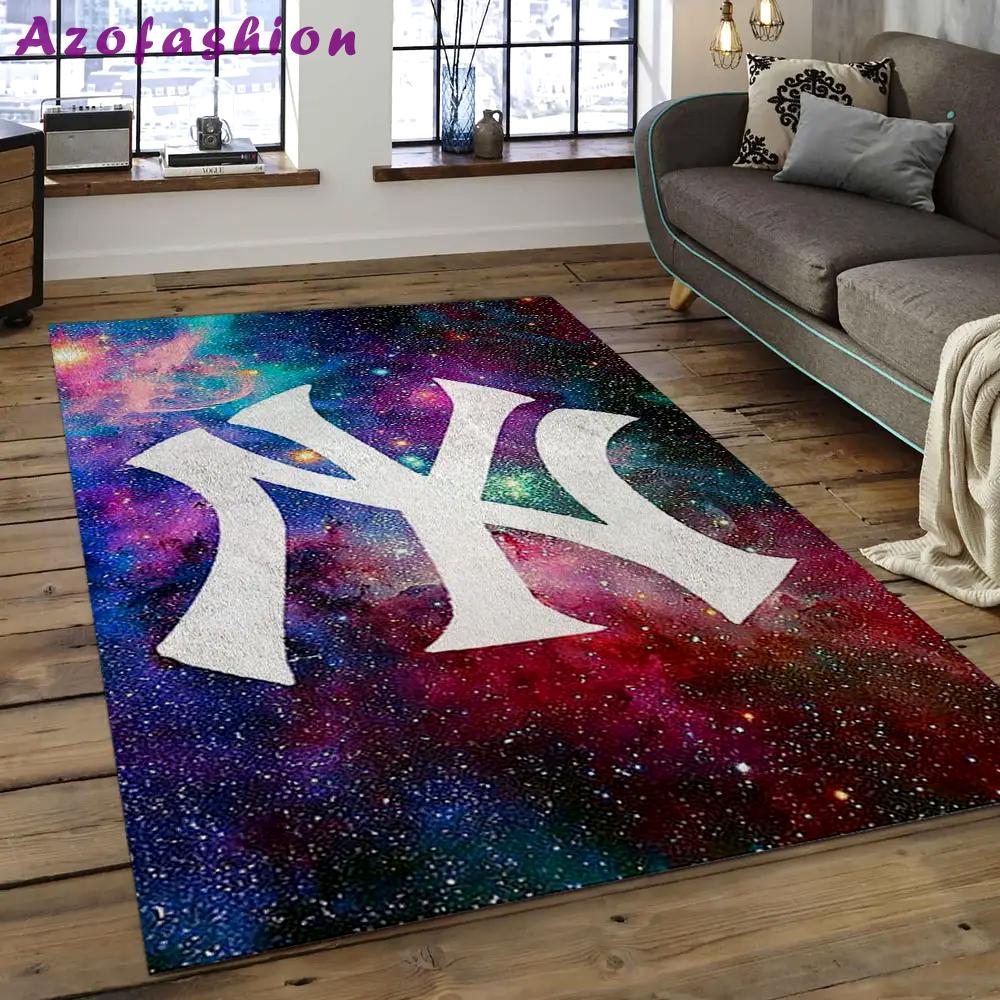 Mlb new york yankees baseball team logo rectangle area nyy27 Rectangle Rug