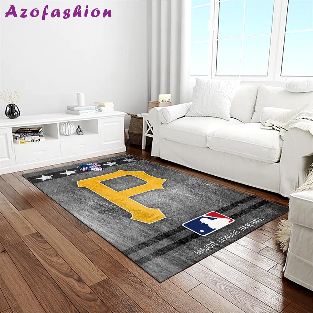Mlb pittsburgh pirates baseball team logo rectangle area rug pp03 Rectangle Rug