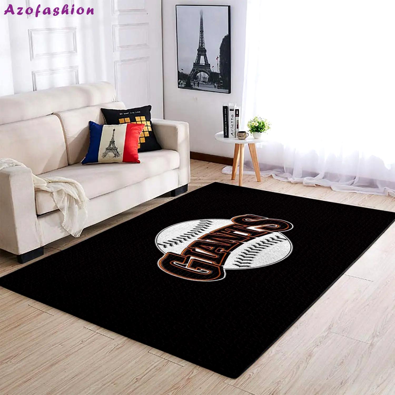 Mlb san francisco giants team logo area living room rug v1078 Rectangle Rug