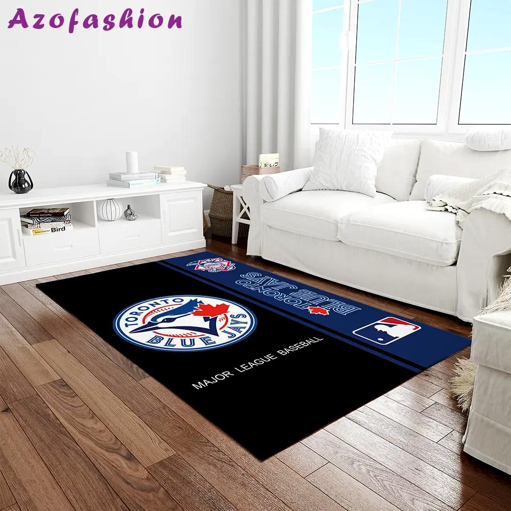 Mlb toronto blue jays baseball team logo rectangle area rug tbj26 Rectangle Rug