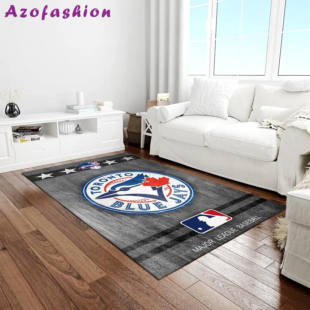 Mlb toronto blue jays baseball team logo rectangle area rug tbj27 Rectangle Rug