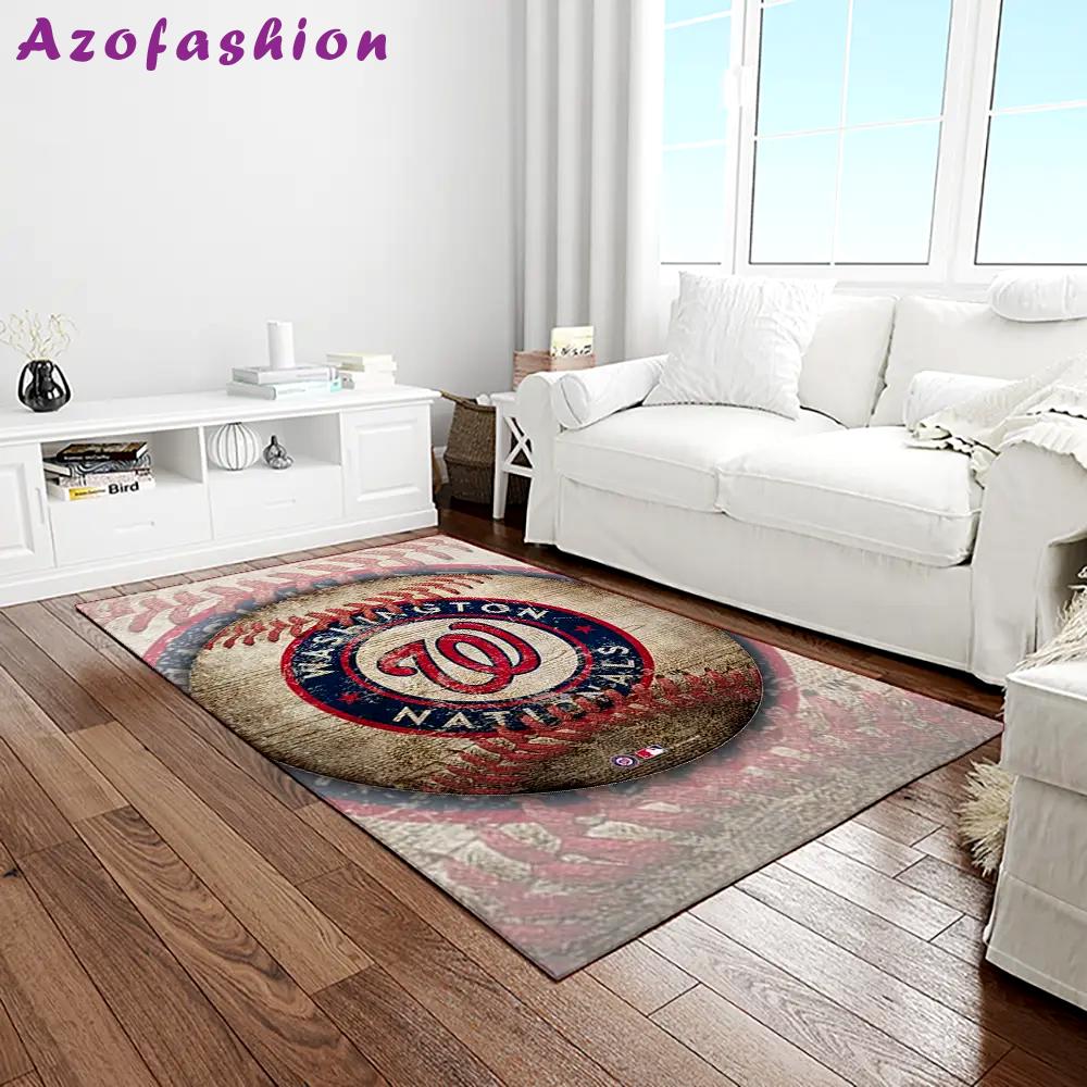 Mlb washington nationals baseball team logo rectangle area rug wn20 Rectangle Rug