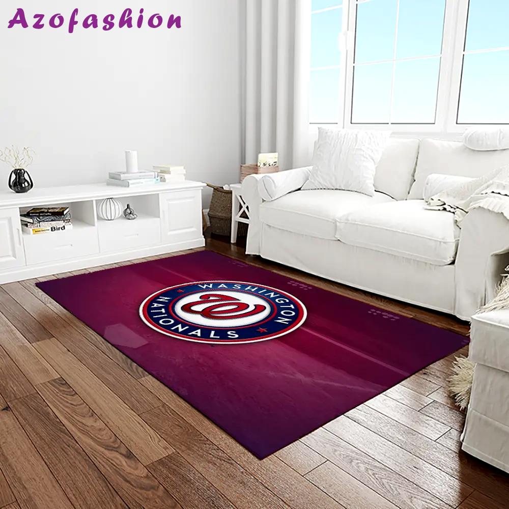 Mlb washington nationals baseball team logo rectangle area rug wn32 Rectangle Rug