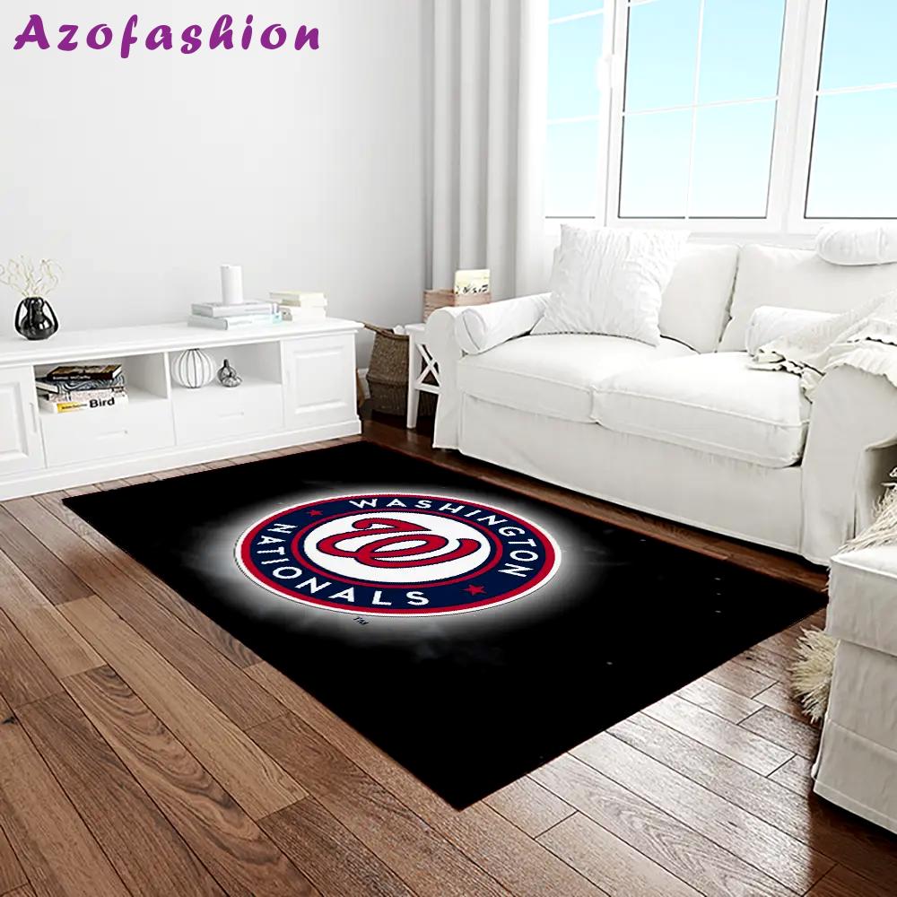Mlb washington nationals baseball team logo rectangle area rug wn42 Rectangle Rug