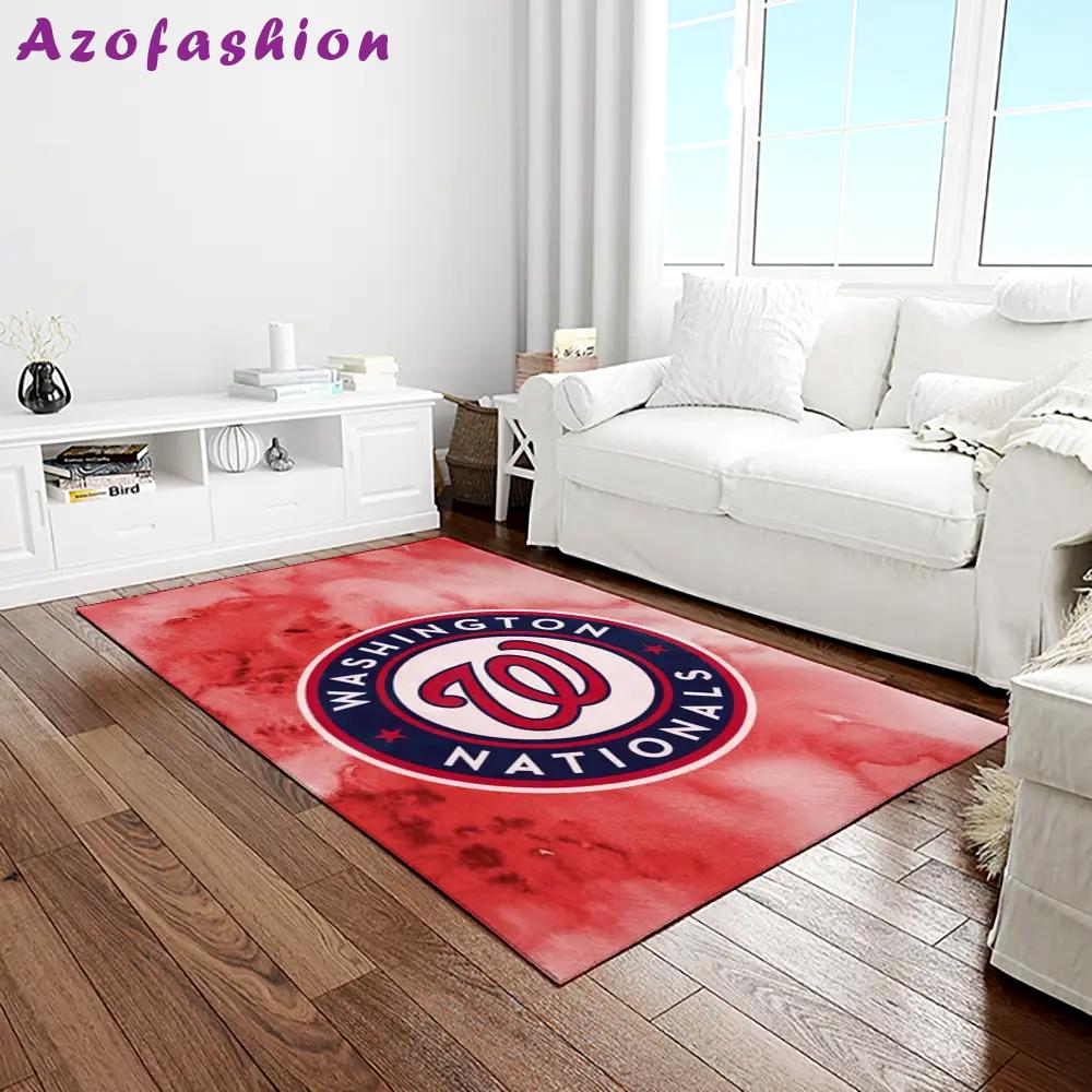 Mlb washington nationals baseball team logo rectangle area rug wn74 Rectangle Rug