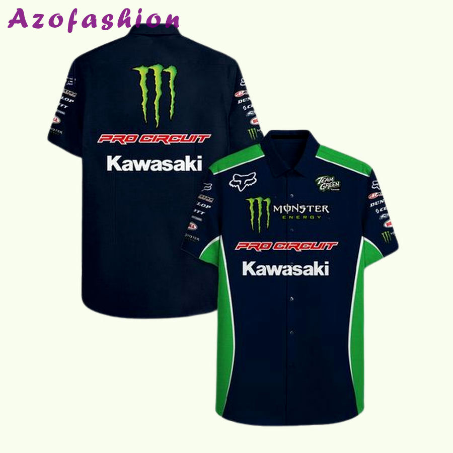 Monster energy kawasaki hawaiian shirt Hawaii Shirt Shorts & Flip Flops