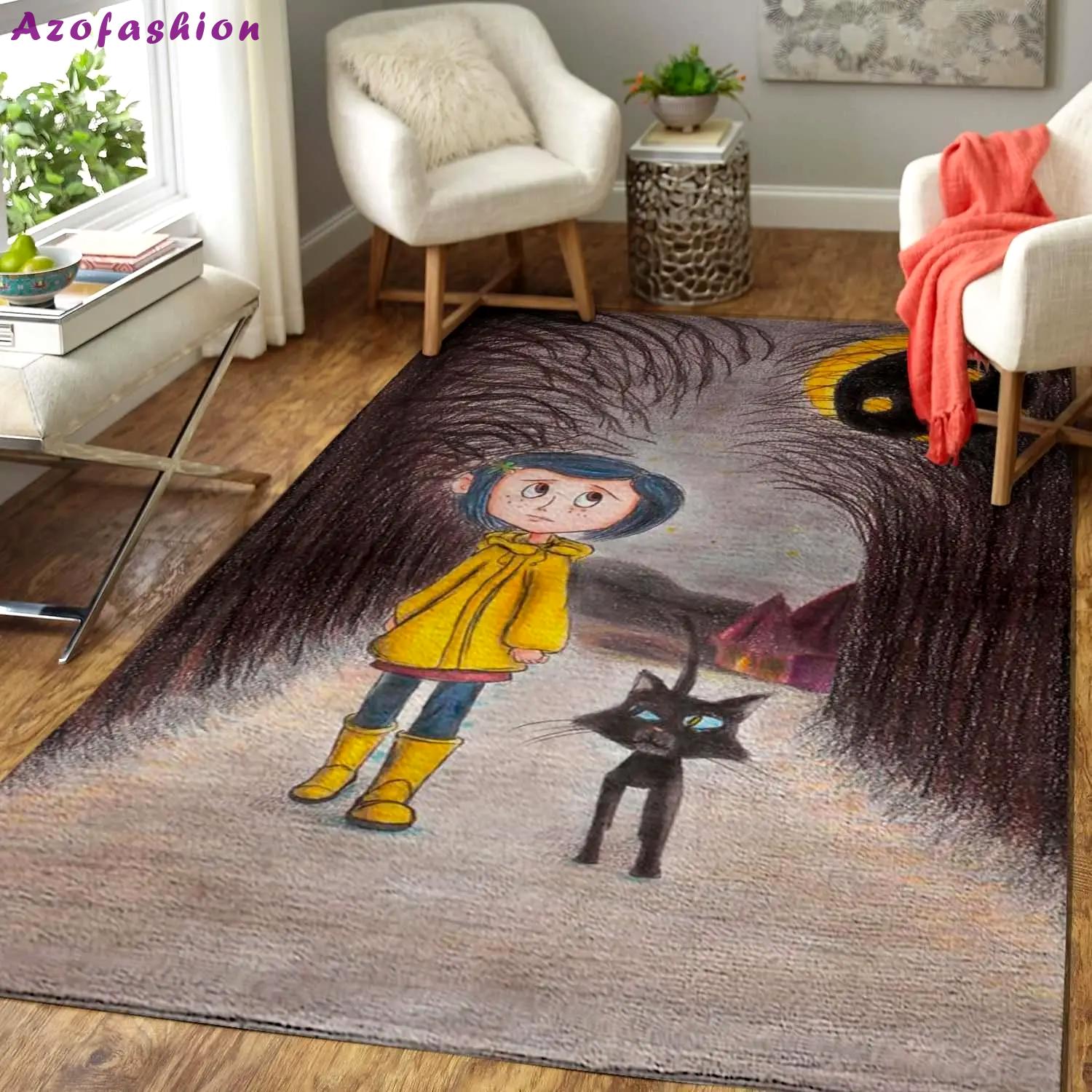 Movie home decor coraline area rug living room rug home decor 2 Rectangle Rug