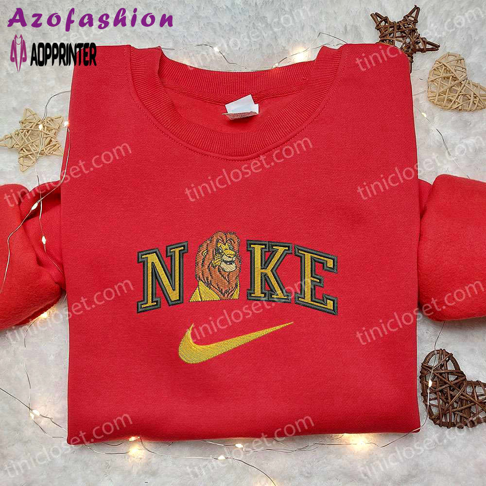 Musafa x nike cartoon embroidered tshirt – best gift for family nike inspired shirt Embroidered Shirt