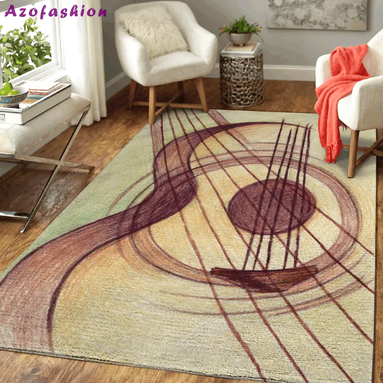Music passion acoustic passion for music art for fans area rug living room carpet rug regtangle carpet floor decor home decor Rectangle Rug