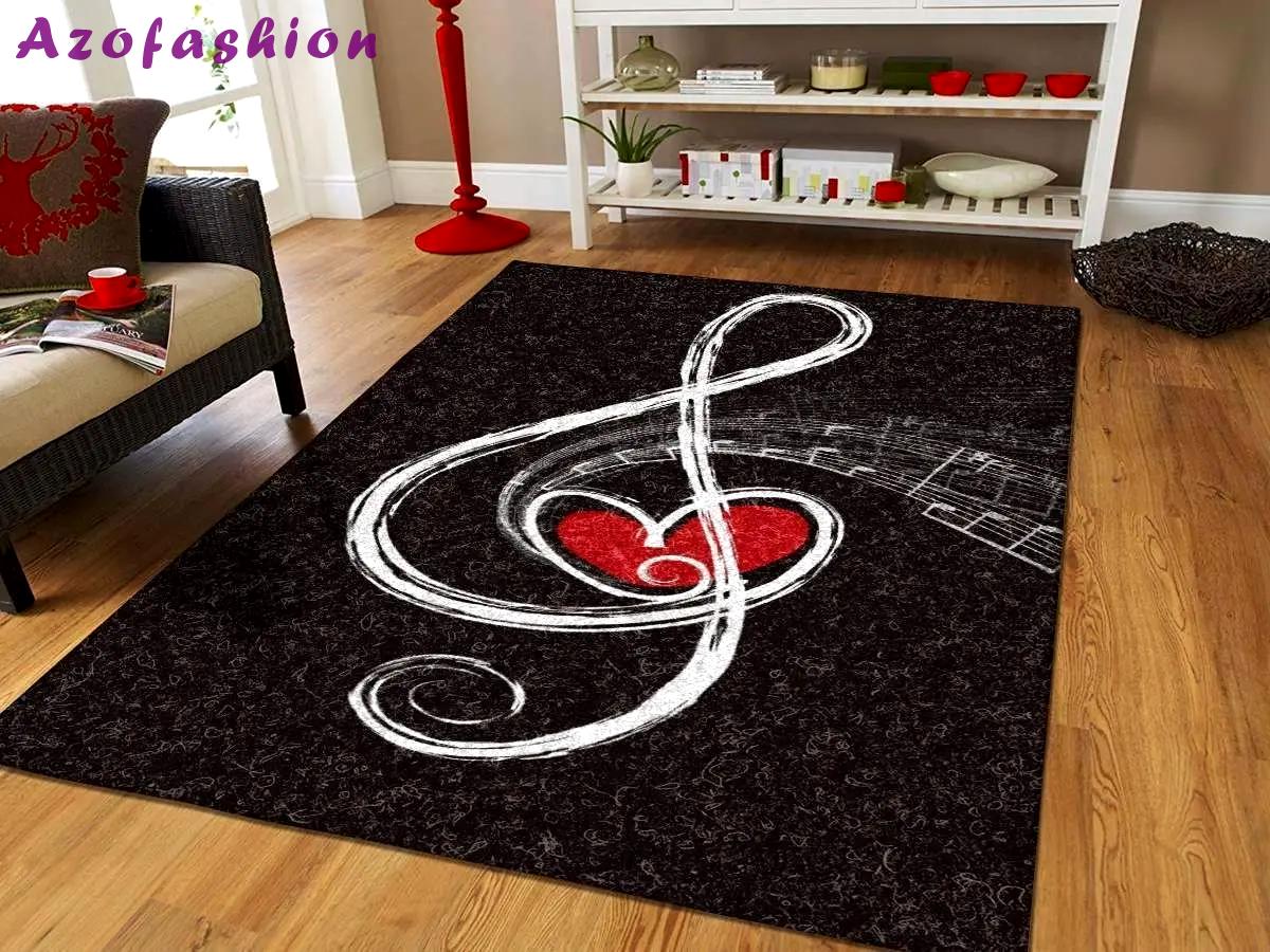 Music rug rcdd81f18502 area rug living room carpet rug regtangle carpet floor decor home decor Rectangle Rug