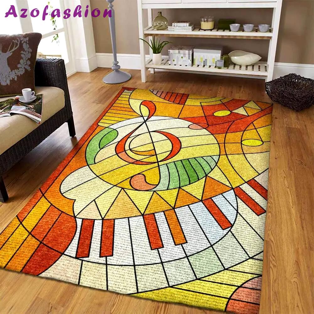 Music rug rcdd81f25550 area rug living room carpet rug regtangle carpet floor decor home decor Rectangle Rug