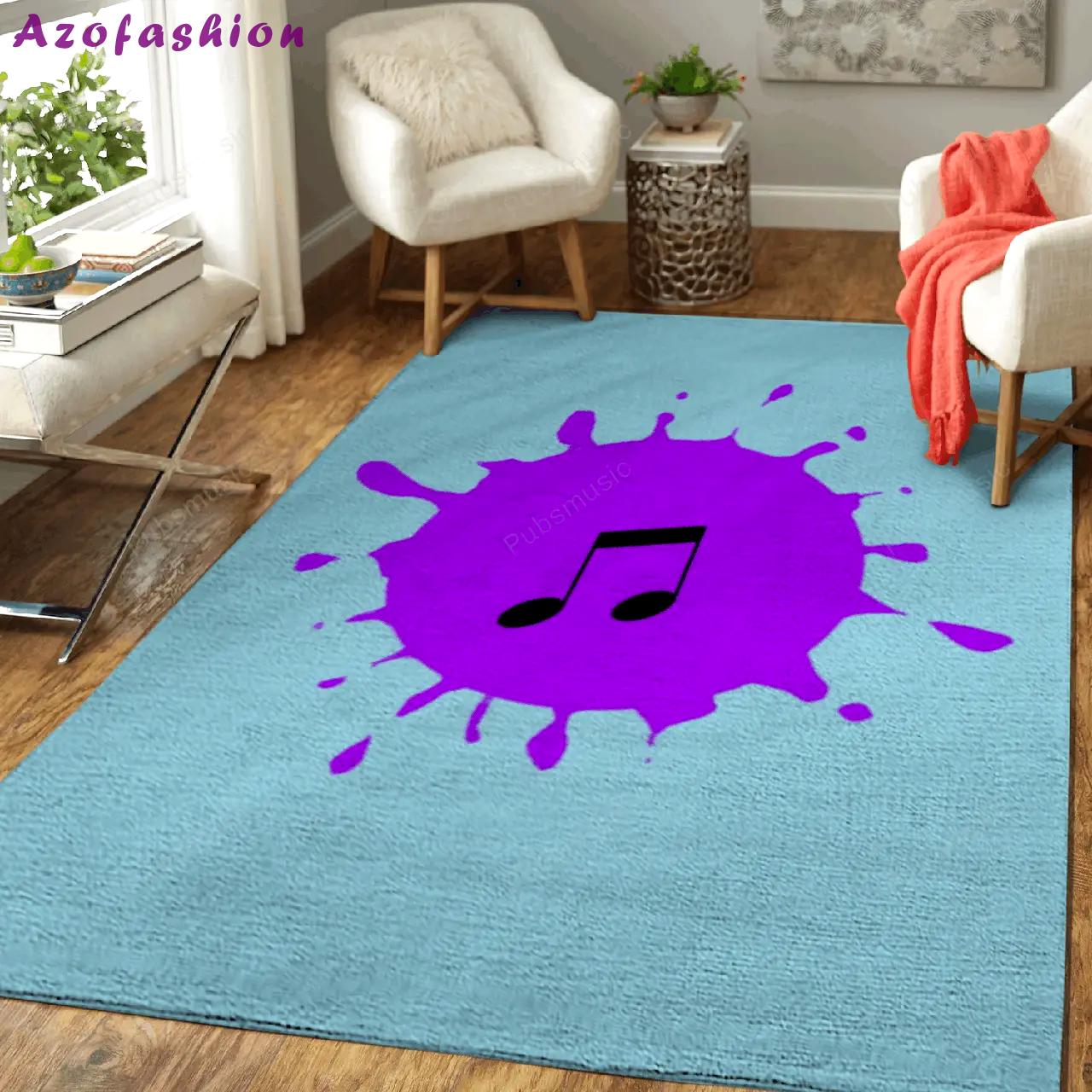 Musical paint splash music art for fans area rug living room carpet rug regtangle carpet floor decor home decor Rectangle Rug