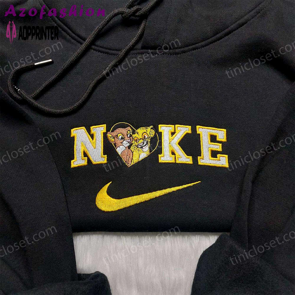 Nala simba nike embroidered shirt: lion king x disney anniversary shirts Embroidered Shirt
