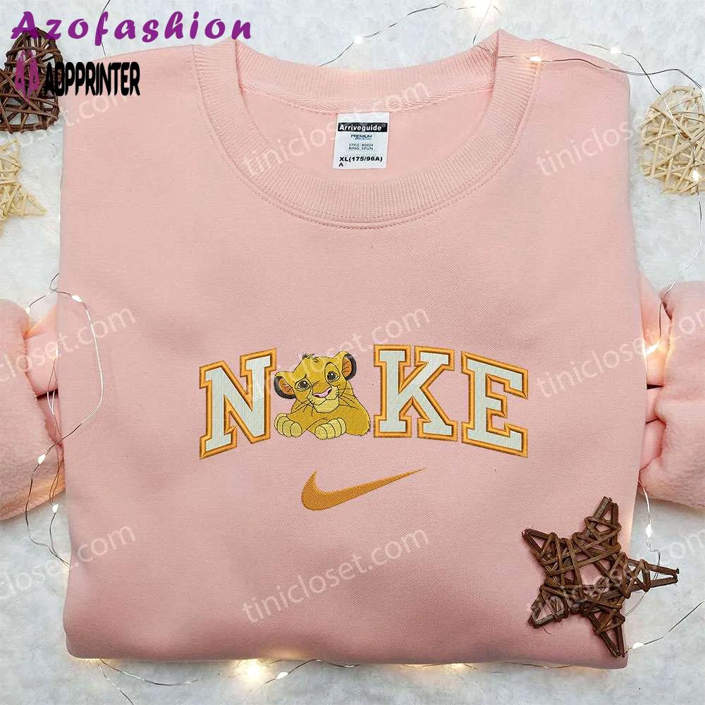 Nala simba x nike embroidered shirt: the lion king disney inspired nike shirt Embroidered Shirt