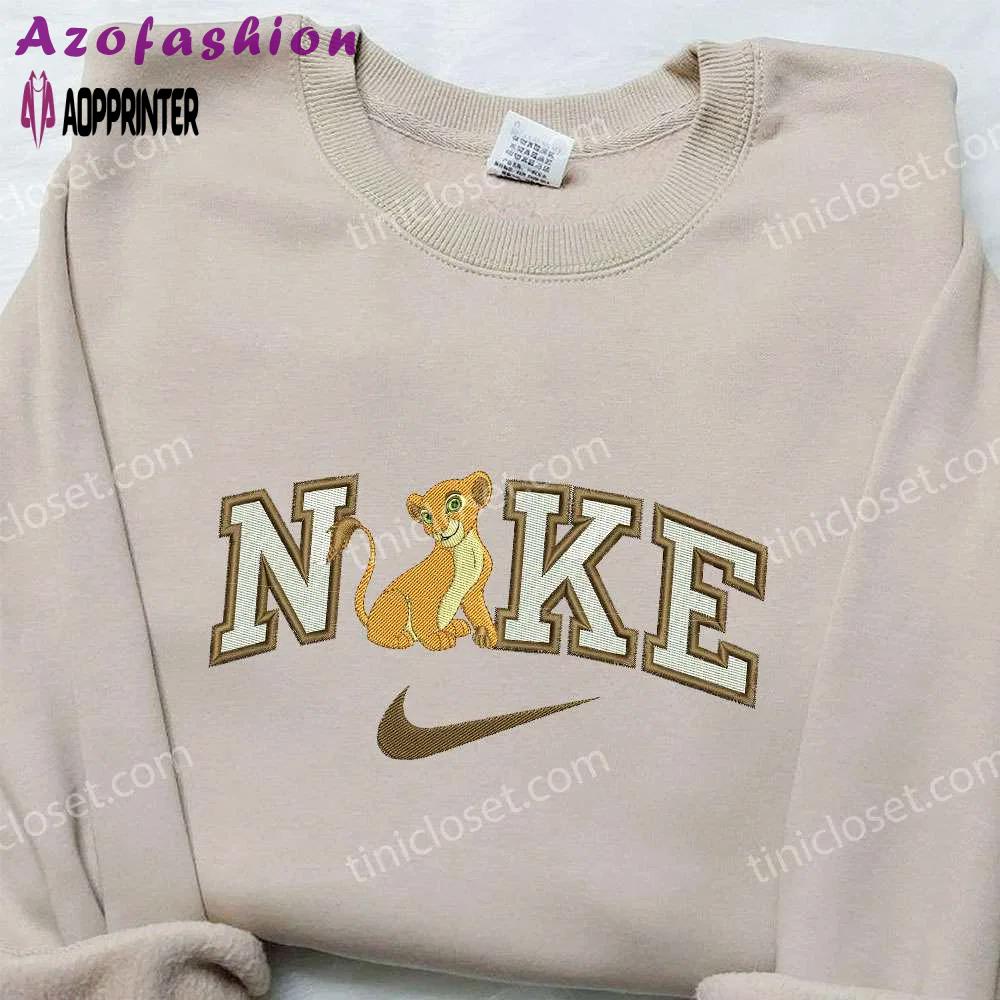Nala x nike embroidered sweatshirt – the lion king disney shirt nike inspired design Embroidered Shirt
