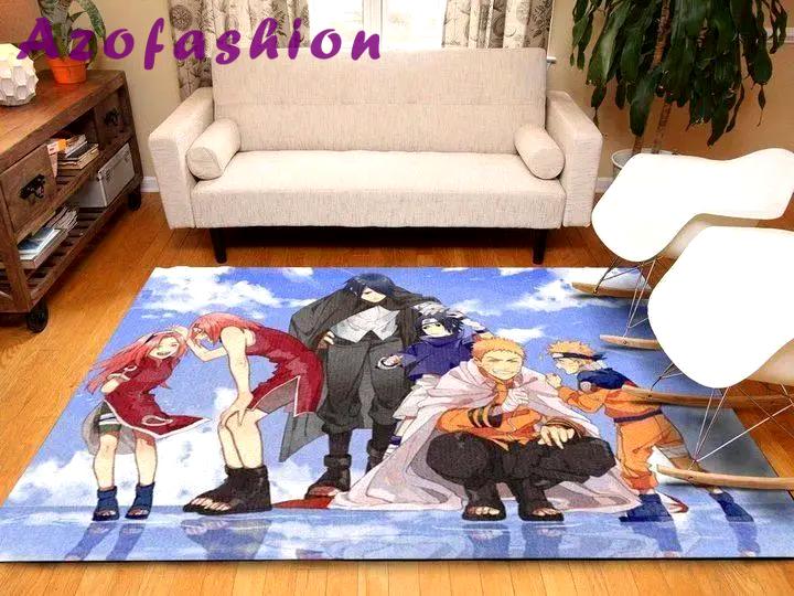 Naruto floor area rug living room rug home decor anime home decor Rectangle Rug