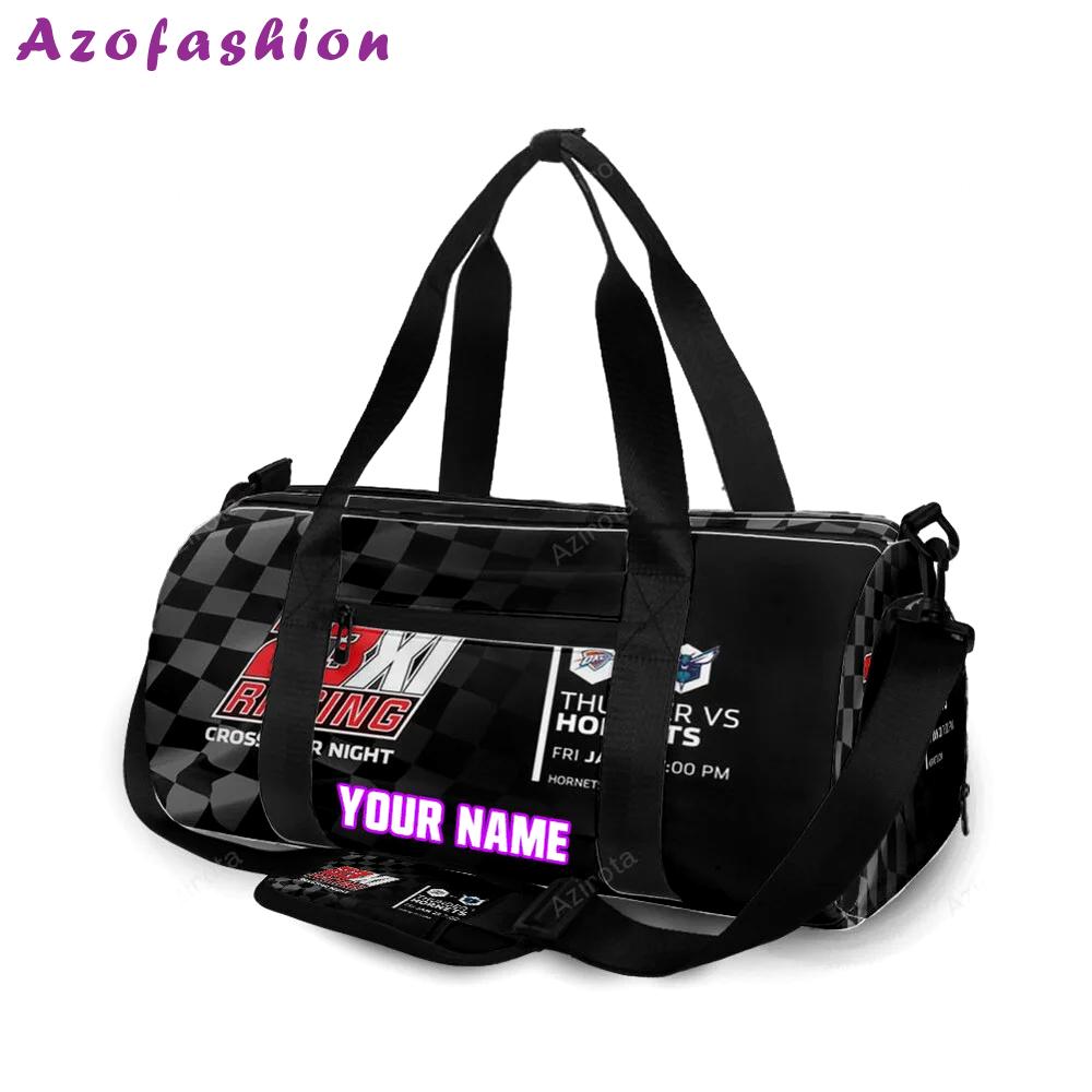 Nascar 23xi racing logo4 personalized name travel bag gym bag 1703 Travel Bag