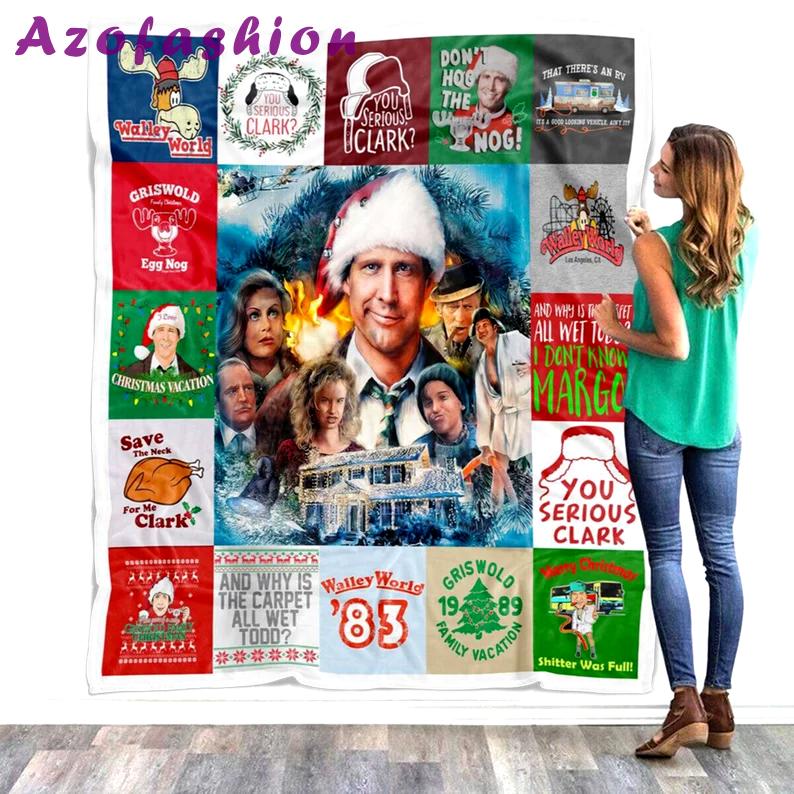 National lampoon's christmas vacation fleece blanket, clark griswold christmas quilt, christmas vacation couch sofa blanket, xmas gifts Quilt Blanket