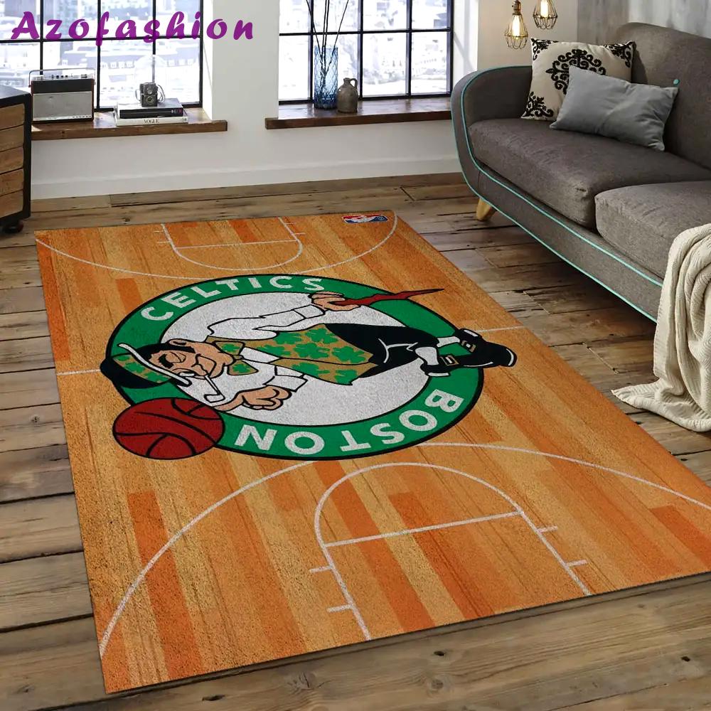 Nba boston celtics basketball legend team logo rectangle area bc54 Rectangle Rug