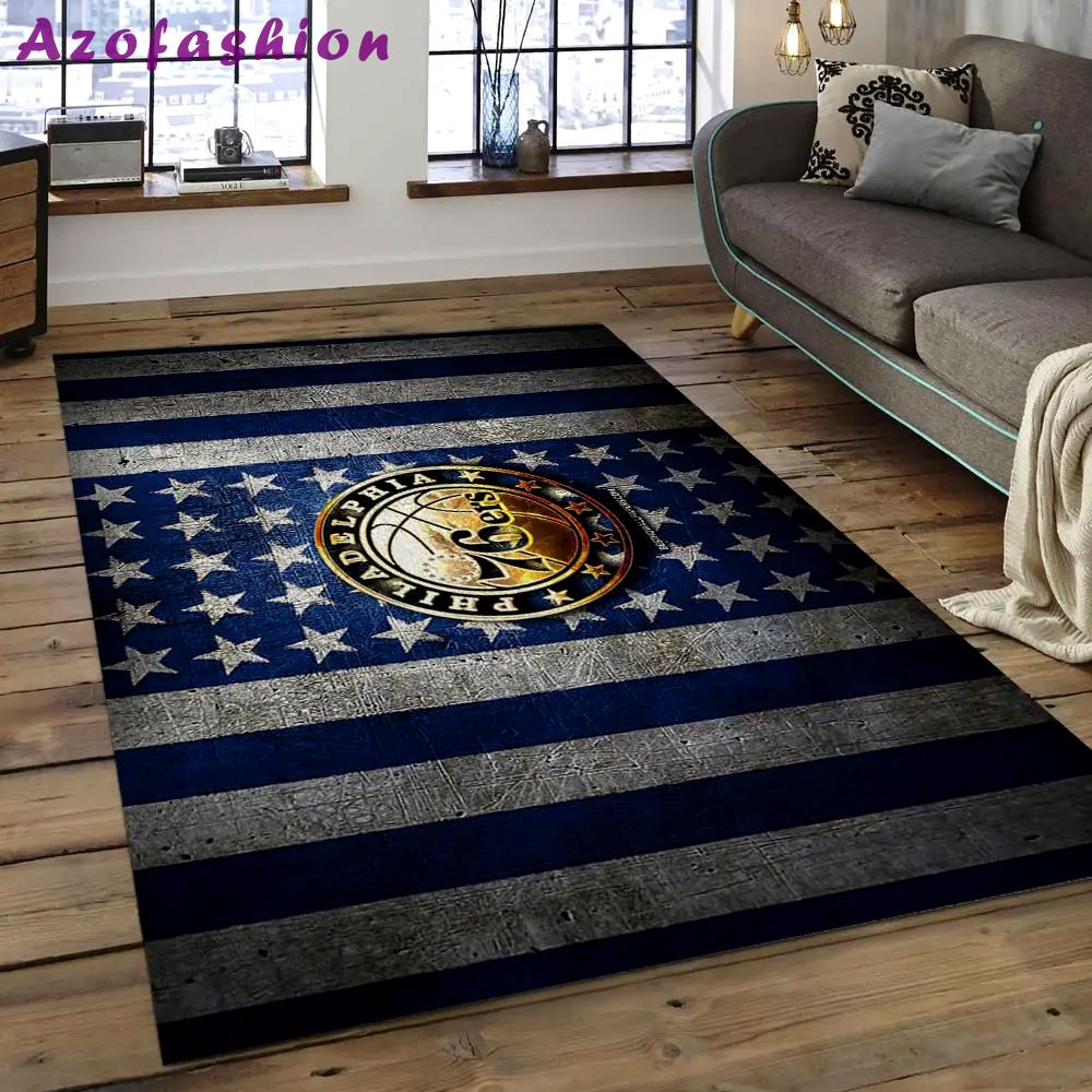 Nba charlotte hornets basketball legend team logo rectangle area ch16 Rectangle Rug