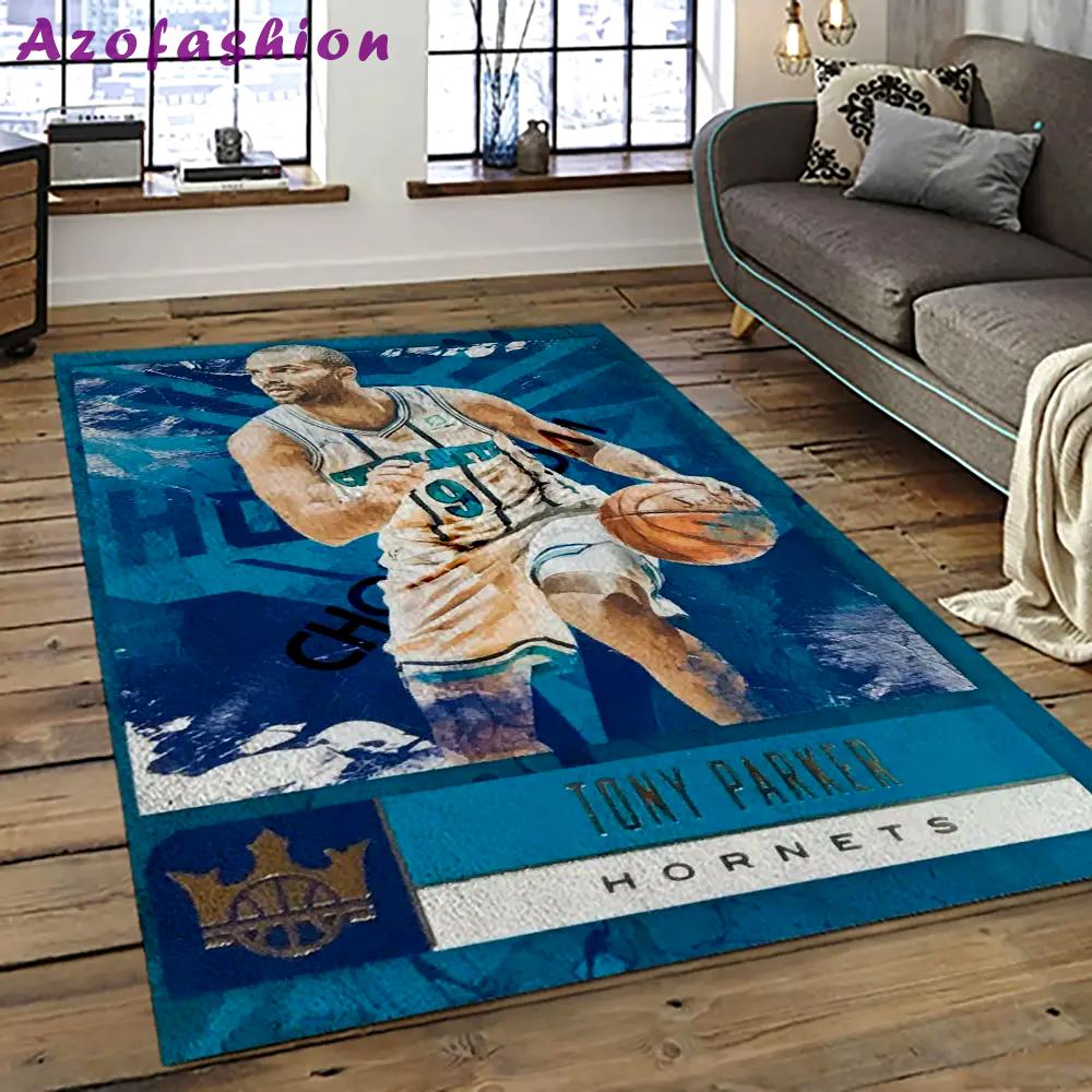 Nba charlotte hornets basketball team logo sport carpet area rug home decor best gift for friends ch60 Rectangle Rug