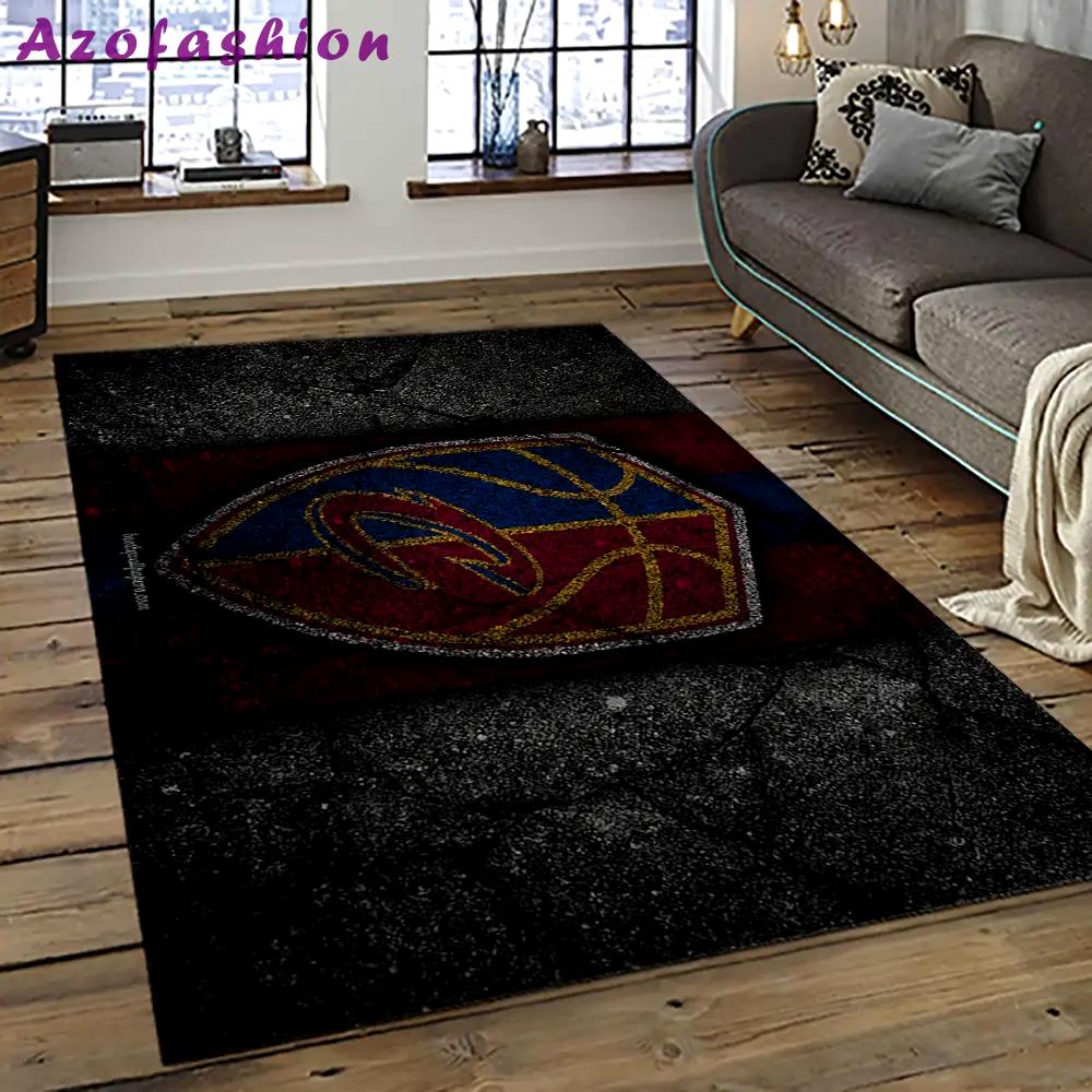 Nba cleveland cavaliers basketball team logo sport carpet rectangle area rug for living room cca21 Rectangle Rug