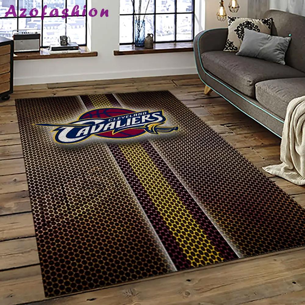 Nba cleveland cavaliers basketball team logo sport carpet rectangle area rug for living room cca22 Rectangle Rug