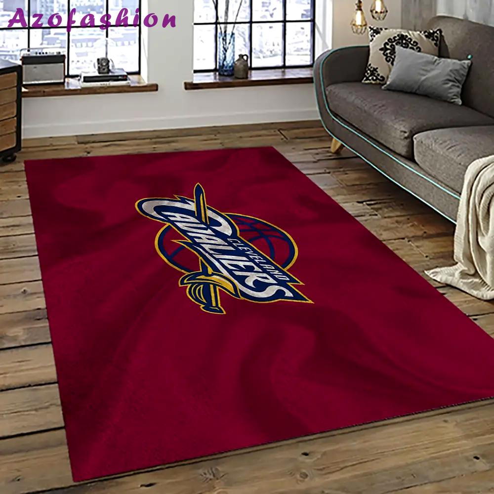 Nba cleveland cavaliers basketball team logo sport carpet rectangle area rug for living room cca29 Rectangle Rug