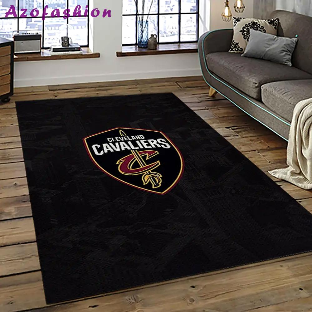 Nba cleveland cavaliers basketball team logo sport carpet rectangle area rug for living room cca34 Rectangle Rug
