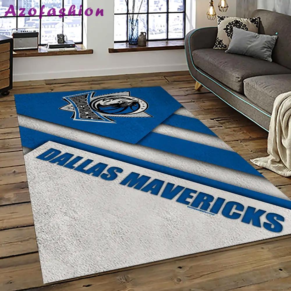 Nba dallas mavericks basketball team logo sport carpet rectangle area rug for living room dmr9 Rectangle Rug