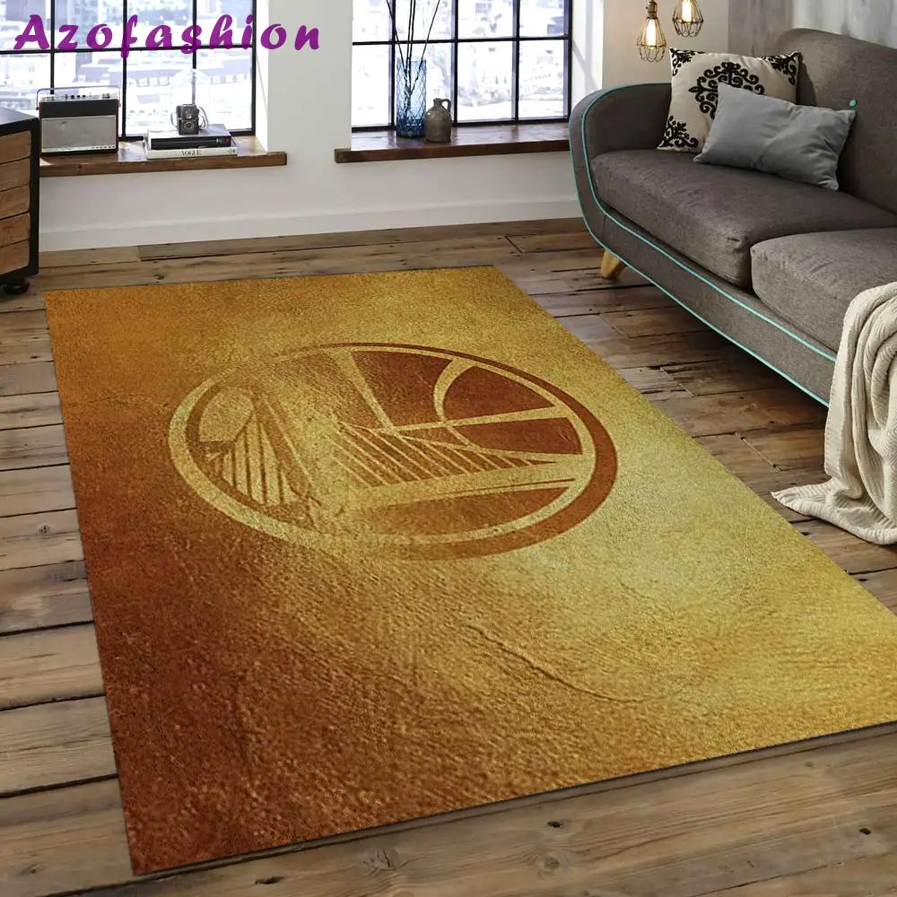 Nba golden state warriors basketball legend team logo rectangle area gsw08 Rectangle Rug