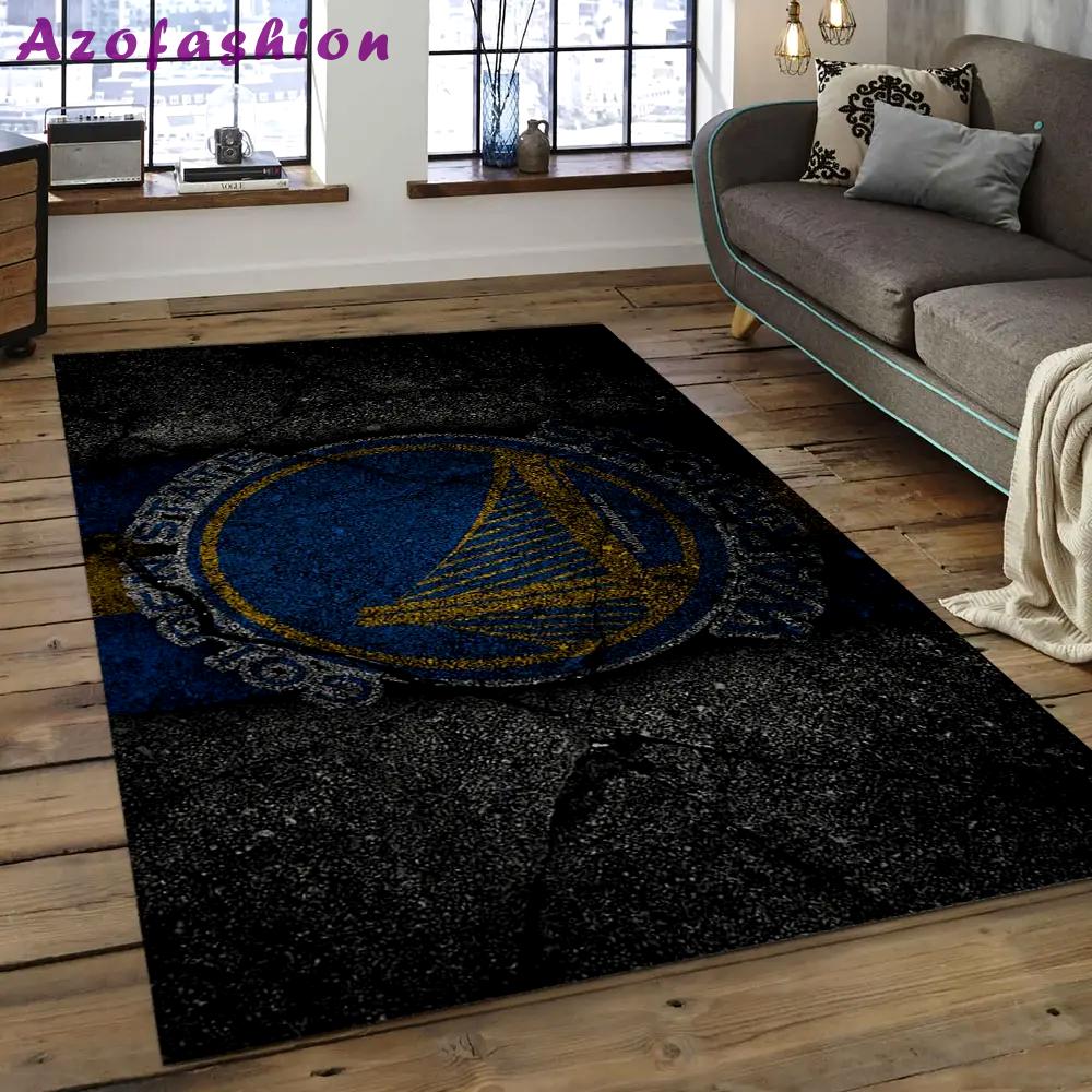 Nba golden state warriors basketball legend team logo rectangle area gsw13 Rectangle Rug
