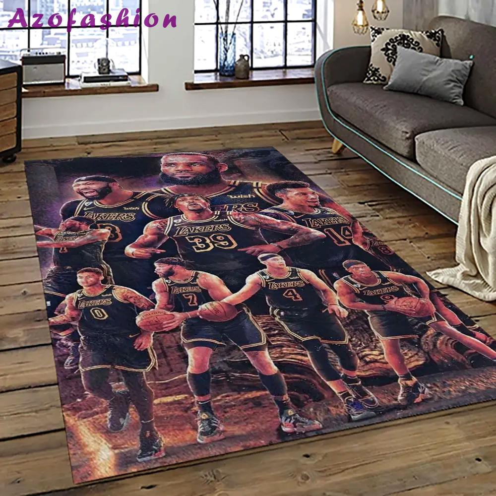 Nba los angeles lakers basketball team logo sport carpet area rug home decor best gift for friends lasl39 Rectangle Rug