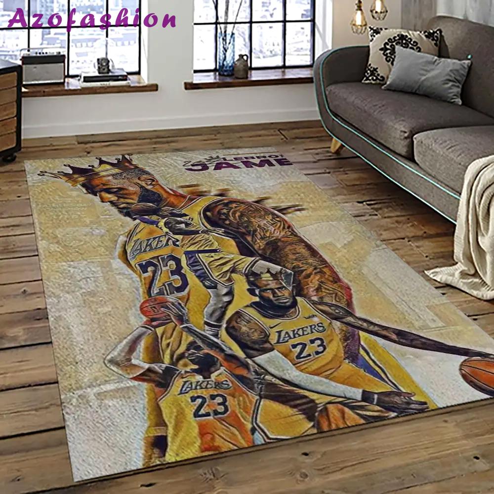 Nba los angeles lakers basketball team logo sport carpet area rug home decor best gift for friends lasl49 Rectangle Rug