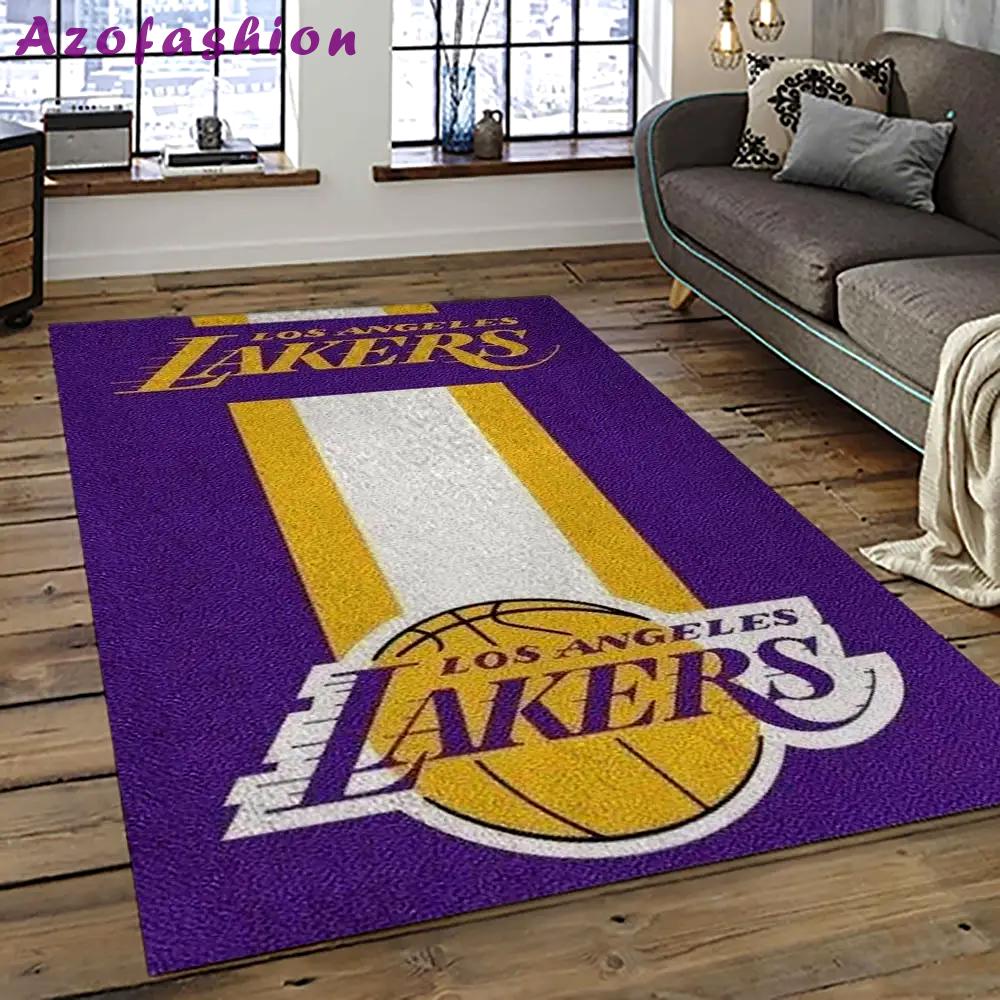 Nba los angeles lakers basketball team logo sport carpet area rug home decor best gift for friends lasl9 Rectangle Rug