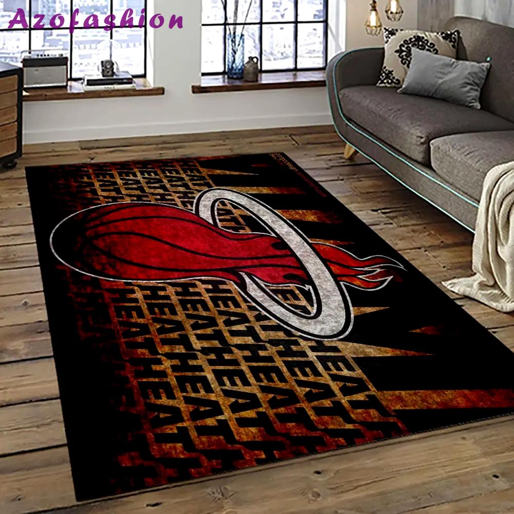 Nba miami heat basketball team logo sport carpet area rug home decor best gift for friends mh57 Rectangle Rug